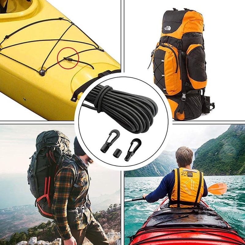 1/4" x 25' Elastic Bungee Shock Cord - Kayak Stretch