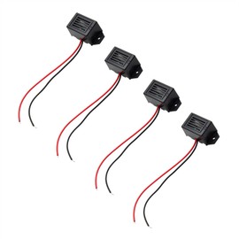SYCZIOHU 23 X 15 MM 12V Electronic Buzzer Alarm with Lead for Cell Phone,Telephone and Doorbell (4 PCS)
