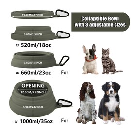 OHMO Collapsible Dog Water Bowl Large 34oz No Spill from Car Movement, Travel Dog Bowls, Less Splash Portable Pet Bowl for Road Trip, Cat Travel Accessories