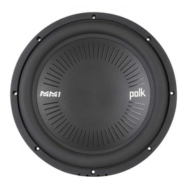 Polk Audio MM1242 DVC MM1 Series 12" Marine & Car Subwoofers, 900W, 26-200Hz Frequency Response, Dual 4-Ohm Voice Coils, Titanium-Plated Woofer Cone, Compact Subwoofer for Deep, Powerful Bass