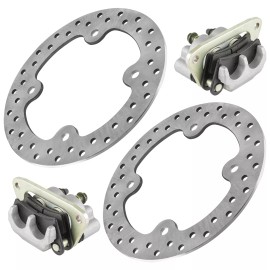 Caltric Front Left Right Brake Caliper w/Disc for Polaris RZR 800 2008-09/RZR S 800 2009