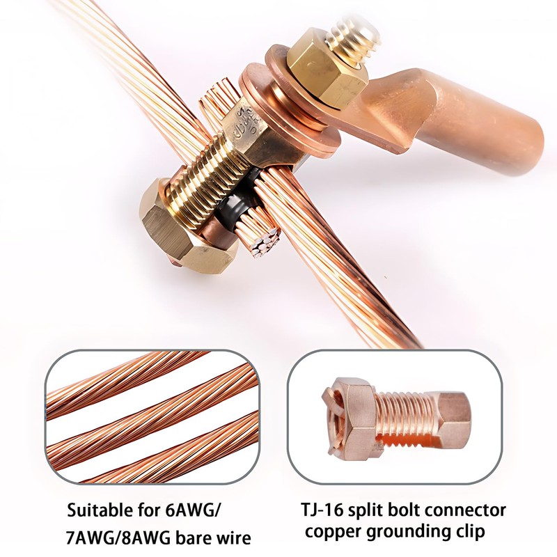 Bntyok Split Bolt Groud Wire Connector High Strength Copper Grounding