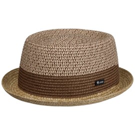 Lipodo Ennario Pork Pie Straw Hat - Hat - Classic Cut - Summer Hat with Braided Technology - Made in Italy - Men - Spring / Summer, beige