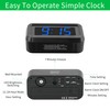 KWANWA Small Digital Alarm Clock, 1.2inch Dark Blue LED Digits,