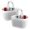 UUJOLY Portable Shower Caddy Basket Tote, Plastic Storage Basket with