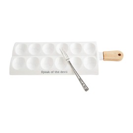 Mud Pie Egg and Oyster Serving Trays (Egg Tray)