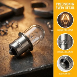 TBESEVENXT XPR18 18V 0.6A Handheld Ryobi Flashlights Bulb Replacement for De-walt DW9083 DW908 DW919 DC509 RYOBI Ridgid 18 VoltCordless Flashlights And P703/P704 Cordless Lithium Work lights 4PCS