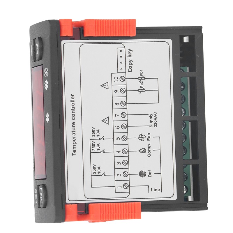 Temperature Controller Fahrenheit Celsius Switchable Digital Display NTC Sensor Thermostat