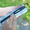 HUS. All Weather Check Folding Umbrella, For Both Sun and