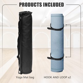 Yoga Mat Bag Large Yoga Mat Holder with Strap for 1/3-inch 1/4-inch Thick Yoga Mat Yoga Mat Carrier Case with 2 Loops