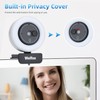 1080 Quad HD Webcam with Microphone and Ring Light, USB