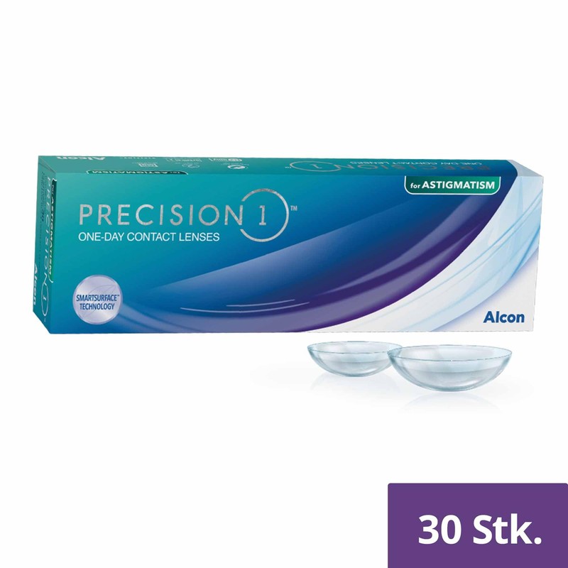 PRECISION1 Toric Daily Lenses, Soft, Pack of 30, BC 8.5