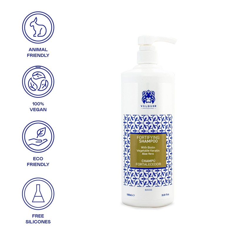 Valquer Strengthen Keratin Shampoo Aloe Ver Organic 1000 ml