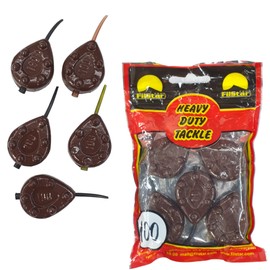 PRO FILSTAR Inline Gripper Ground Lead Fishing Set 5 x 100 g - Fishing Lead with Anti-Tangle Sleeve - Fishing Lead Set - Pear Lead - Lead Weight - Fishing Weights - Lead Weights - Carp Lead