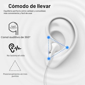 [Certificado MFi de Apple] Auriculares con cable para iPhone con micrófono integrado y control de volumen, auriculares con reducción de ruido compatib