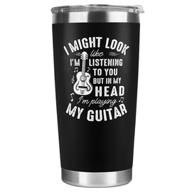 Guitar Gifts - Music Gifts - Music Gifts for Men, Guitar Gifts for Men - Gifts for Musicians, Musician Gifts - Fathers Day Gift - Gifts for Guitar Lovers, Guitar Players, Guitarist - 20 Oz Tumbler