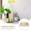 Angoily Woven Storage Basket with Compartments, Kitchen Utensil Drawer Organizer,