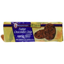 Voortman, Sugar Free, Fudge Chocolate Chip, 8oz Bag (Pack of 4)