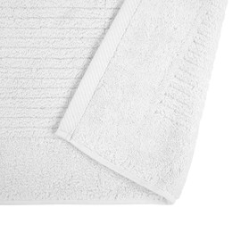 Homescapes Frottee Badvorleger Imperial 50 x 80 cm weiß, Duschvorleger aus 100% Baumwolle in Hotel Qualität