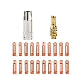 Mig Welding Gun Accessory Tips/Nozzle/Tip Holder, Compatible with Titanium Mig 140 170 Unlimited 200, Vulcan MIGMax 140 215 & Spool Gun, Snap On MIG125 MIG135 Welder Torch 22-PK (.035" KIT 22-PK)