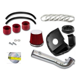 Click2go Heat Shield Cold Air Intake Kit with Reusable Red Filter Compatible with 15-17 Chevy Suburban/Tahoe 5.3L V8