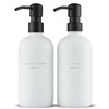 MaisoNovo Soap Dispenser 2-Piece Set | 16.9oz Clear Bottles with