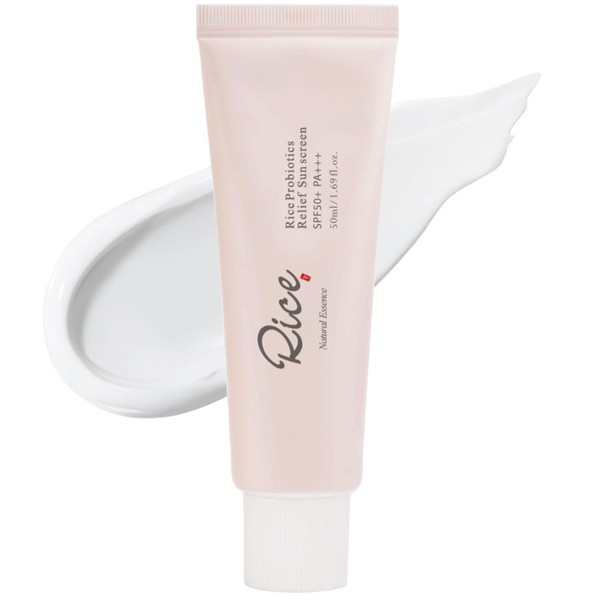 sunscreen cream, Rice cream SPF 50+ moisturizing and hydrating for
