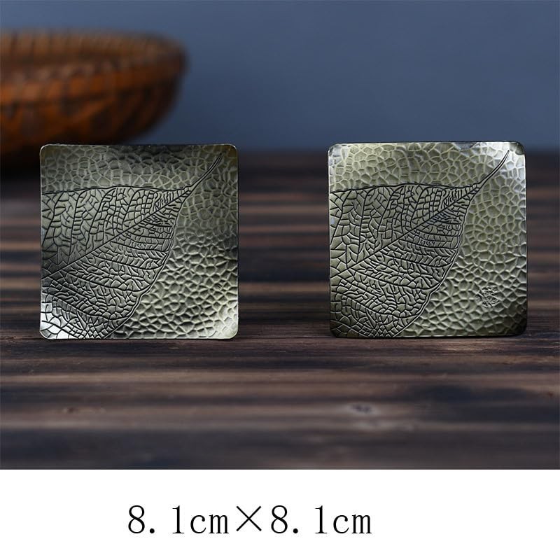 Legierung Bronze Metall Untersetzer Runde Chinesische Tee Isolierte Untersetzer Kung