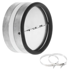 HTTYHT Backflow Valve DN 150 mm Insertion Check Valve Galvanised Steel with Sealing Rubber Aluminium Flaps Ventilation Flap for Extractor Ventilation Duct and Air Extractor for Pipe Installation Pipe