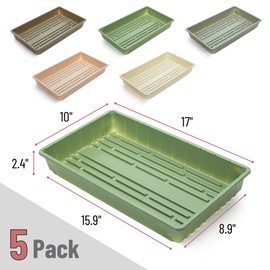 Mr. Pen Mr. Pen- Plastic Growing Trays, 5 Pack, Assorted Colors, Plant Tray, Seed Tray, Seedling Tray, Propagation Tray, Plant Trays for Seedlings, Microgreens Growing Trays, Seedling Starter Trays