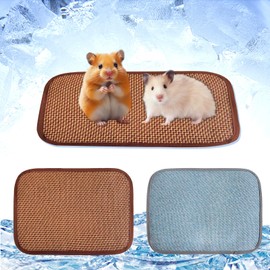 FOSDICK 2PCS Hamster Cooling Pad, Rabbit Cooling Pad, 30x20cm Summer Sleeping Bed for Rabbit Bunny Hamster Puppy Guinea Pigs Cool Pad