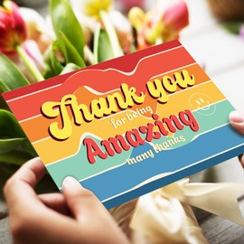 GRADESIN 24 Pack Employee Appreciation Thank you Cards for Coworkers with Envelopes & Stickers 4" x 6" Staff Appreciation Cards Gifts for Work Anniversary, 6 Designs