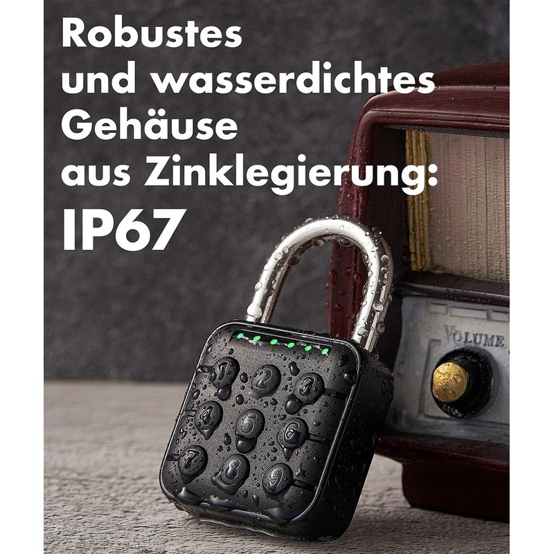 Xcase Locker Padlock: Set of 4 Metal Padlocks, Combination Code,