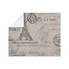 CafePress Vintage Paris Eiffel Tower Scripts Throw Blanket Super Soft