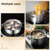 8Inch Stainless Steel Egg Poacher Pan, 4 Egg Poaching Cups