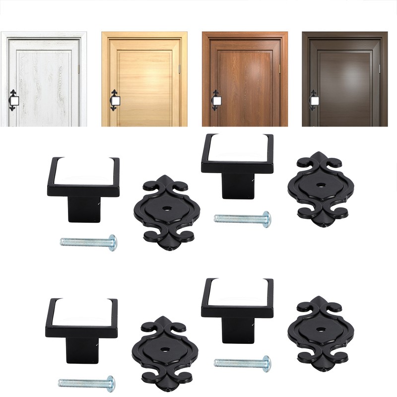 4 Sets Ceramic Zinc Alloy Handle Wardrobe Drawer Pulls Bright