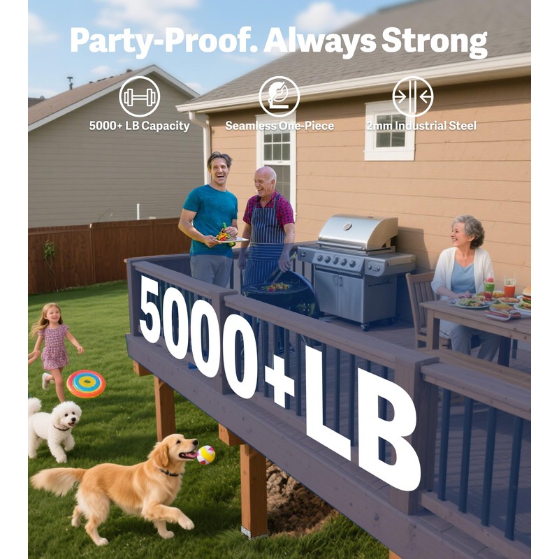 vikofan 10 Pack 6x6 Post Base for Concrete – Actual