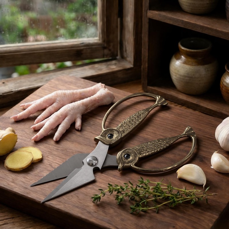 WARMHEART Owl Kitchen Scissors All Purpose, Stainless Steel Heavy Duty