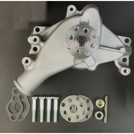 espeedpro21 SB Chevy SBC 350 High Volume Long Water Pump & BLACK Pulley Kit 2 Grooves LWP