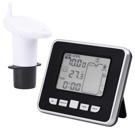 Goshyda Sensor de Nivel ultrasónico, Sensor ultrasónico del medidor de Nivel de Profundidad de líquido del Tanque de Agua con Pantalla de Temperatura para Todos los líquidos no corrosivos