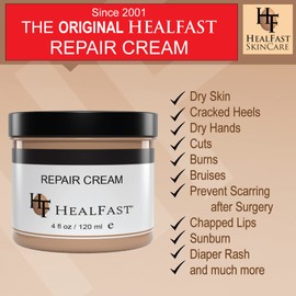 HealFast Sensitive Skin Repair Moisturizing Cream 4 Oz – For Dry, Itch– Fights Rashes, Dryness, Stretch Marks, Sunburn and Bed Sores – Herbal and Food Based Ingredients