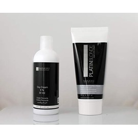 MAKKI HAIR SUPER BLEACHING KIT 30 Platin Blonde Cream + OXY CREAM Hydrogen Peroxide VOL 30 (9%)
