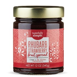 Tastefully Simple Rhubarb Strawberry Fruit Spread, 12 Ounce