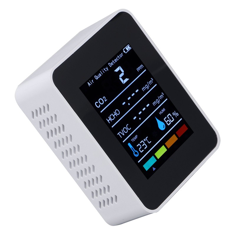White Infrared CO2 Detector Realtime Reading Accurate Carbon Dioxide Temperature