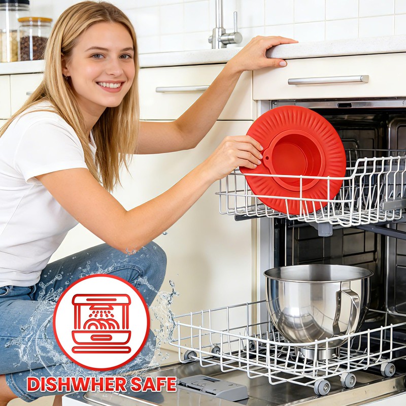 Silicone Mixer Bowl Cover - Mixer Splatter Guard Lids for