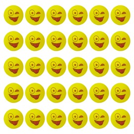 Regerly Table Tennis Balls, Pack of 30 Fun Balls Training Ping Pong Balls Table Tennis with Emojis Table Tennis Balls Set for the Amusement Park Launch Machine Happy withdrawn amount