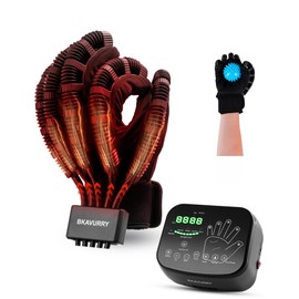 Rehabilitation Robot Gloves, Stroke Hand Therapy Gloves, Upgrade Heated Stroke Rehabilitation Gloves, Hand Rehabilitation Robot Gloves for Hemiplegia Stroke Arthritis Patients(Left Hand/L Size)