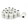 White Plastic PG11 Strain Relief Cord Grip Cable Glands for