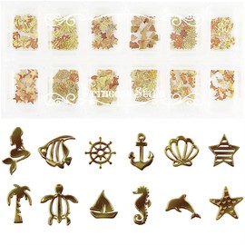Thin Art Parts Gold neirurezin For Marine Parts 12 Kinds Set of 300 in a Bag