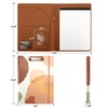 Clipboard Folio Folder Portfolio with Notepad-Pocket Business Card Holder Brown